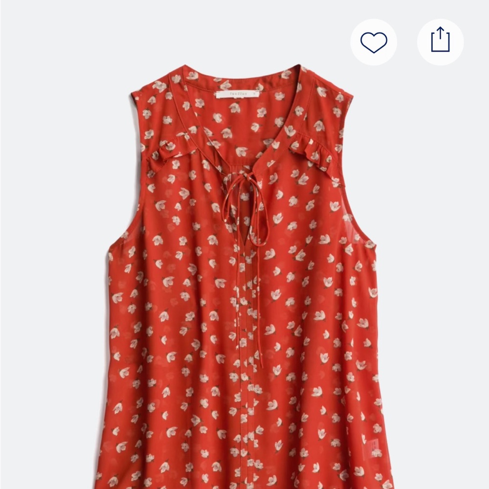 Floral Sleeveless Top - Red